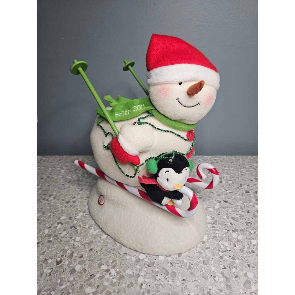 Hallmark Swooshin Duo Snowman Penguin Animated Plush 2012 Winter Sound Motion